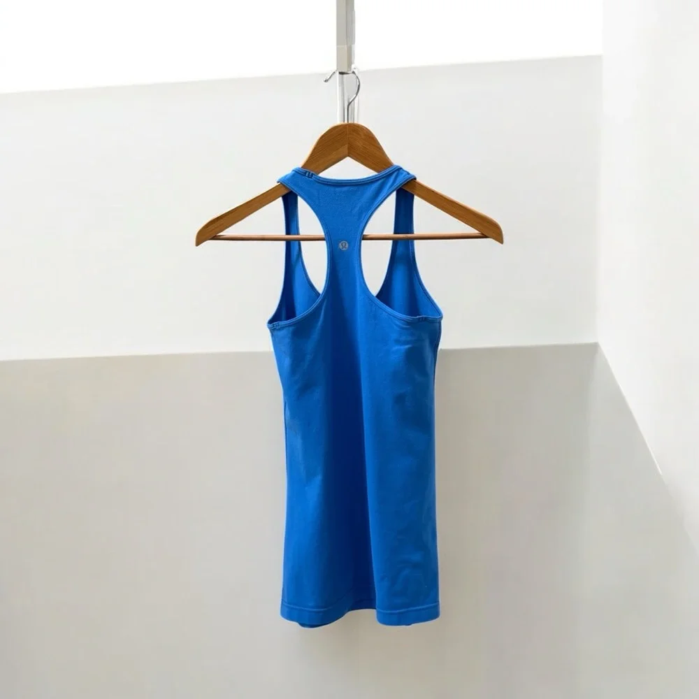 Women’s Lululemon High Fitness Stretchy Racerback Tank Top! Blue! Large! - Picture 3 of 5
